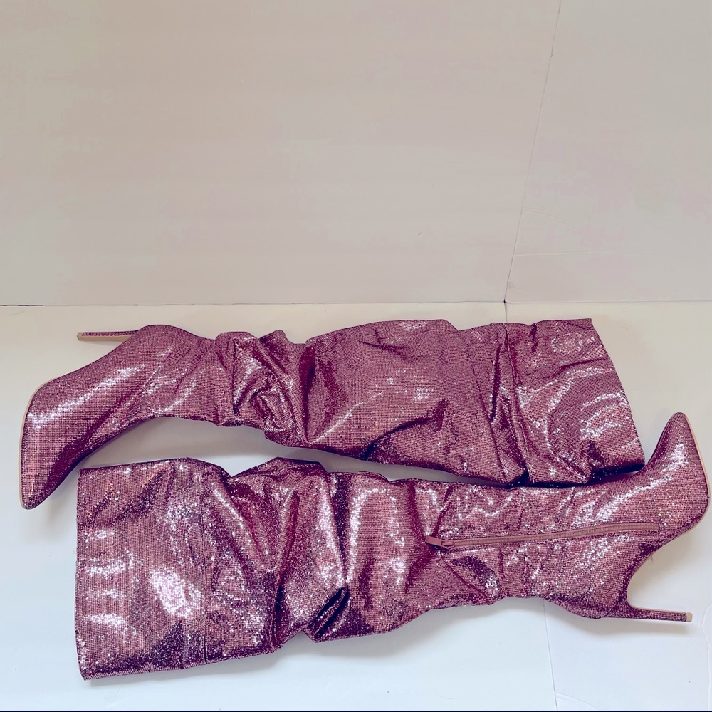 Knee high Sequined Boots - Sz 7